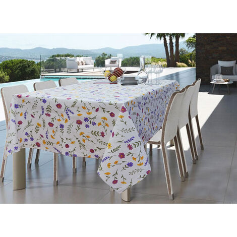 Tovaglia Per Salotto Cucina Tavolo 100% Cotone Made In Italy Susi RP, misura140x140coloreSusi