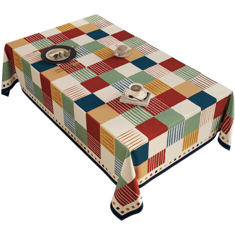 Tovaglia rettangolare impermeabile Tovaglia in lino stile moderno Copritavolo per cucina e sala da pranzo Tavolo da pranzo Tavolino ， 140  180 cm