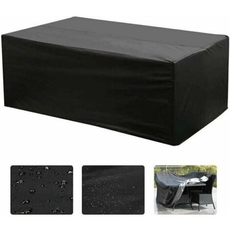 Tovaglia rettangolare in materiale Oxford per mobili da giardino con protezione UV (213 x 132 x 74 cm)