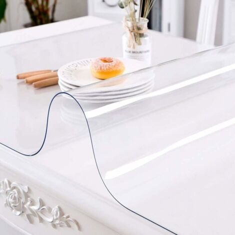 Tovaglia trasparente in PVC, pellicola protettiva per mobili, impermeabile, facile da pulire, spessore 1 mm, dimensioni 70 x 120 cm