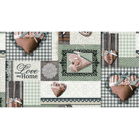 TOVAGLIATO IN PVC FANTASTIK CUORI 1056-1  Rotolo cm.140 (H) x 20 mt (L)