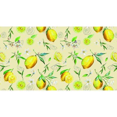 TOVAGLIATO IN PVC FANTASTIK LIMONI C96-1  Rotolo cm.140 (H) x 20 mt (L)