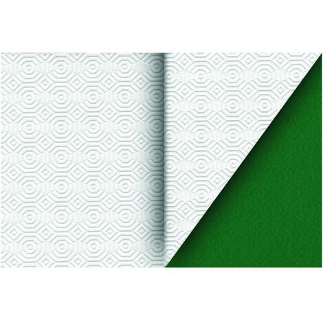 TOVAGLIATO IN PVC MOLLETTONE BIANCO/VERDE  Rotolo cm.140 (H) x 20 mt (L)