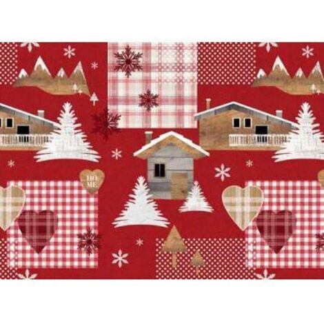 TOVAGLIATO NATALE PVC """JOY BAITA""" H140CM 25MT DIS 337