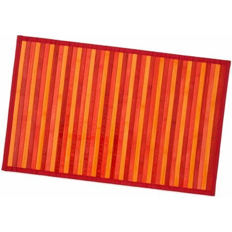 Tovaglietta Americana Bamboo 30x34 cm Antimacchia Colazione Bambù Legno Color Degradè - Rosso