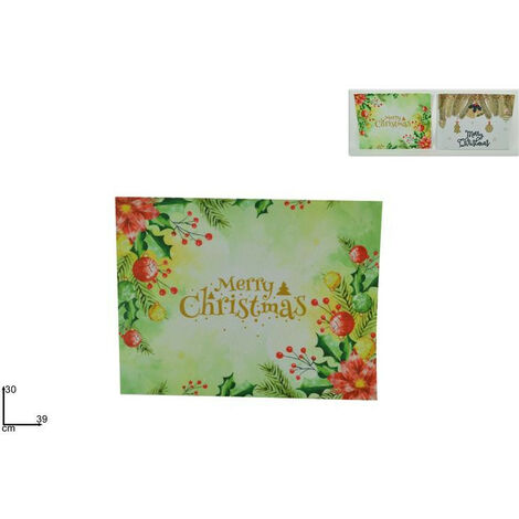 TOVAGLIETTA FELTRO RETTANGOLARE CON SCRITTA MERRY CHRISTMAS ASSORTITO 2 VARIANTI (1 PEZZO, INVIO CASUALE)