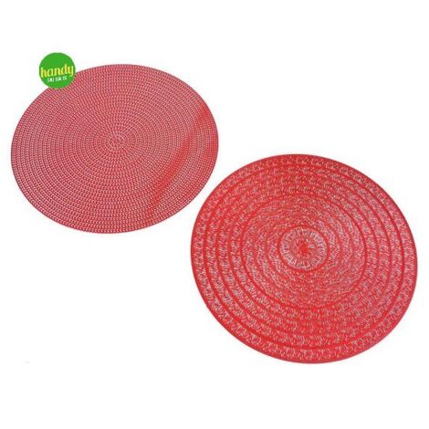 Tovaglietta natalizia general trade Ø38cm pvc rosso assortita