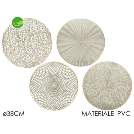 Tovaglietta natalizia Handy oro Ø38 cm (1pz)