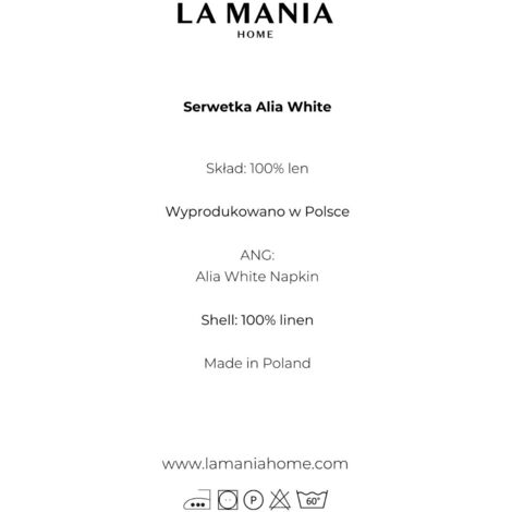 Tovagliolo Alia White