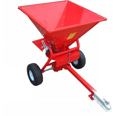 Tow Behind Fertiliser Seed Spreader 350lb 190L (Salt Grit Sand 50MM Coupling Cover & Mesh)