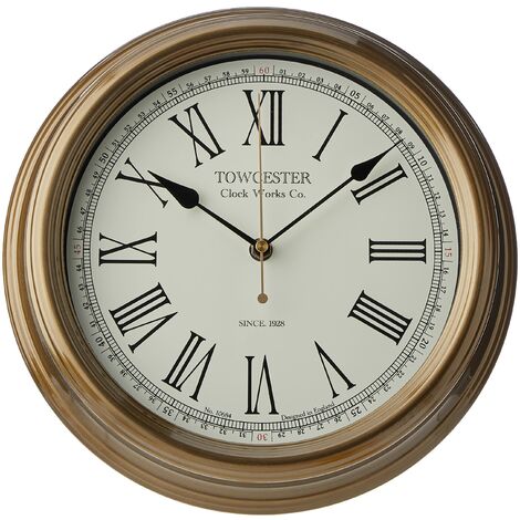 Towcester Clock Works Co. Acctim 26708 Redbourn, Orologio da Parete, Color Oro