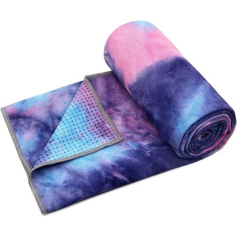 Towel De Yoga - 183 x 63 Cm - Microfibre - Antidérapant À Points De Grip - Pour Yoga Chaud Pilates Et Entraînement - 1 Pièce