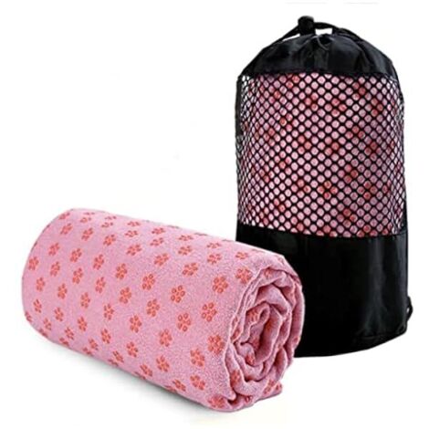 Towel De Yoga - Microfibre 24x72 Pouces - Anti-dérapant À Points De Prise - Pour Yoga Chaud Pilates Et Entraînement - 1 Pièce