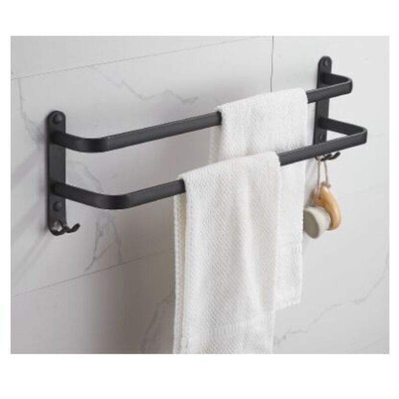 Towel Holder No Drilling Self-Adhesive 304 Stainless Steel Towel Rack Wall Mounted Wall Bath Towel HolderTowel Rail for Bathroom Kitchen-Double Barre