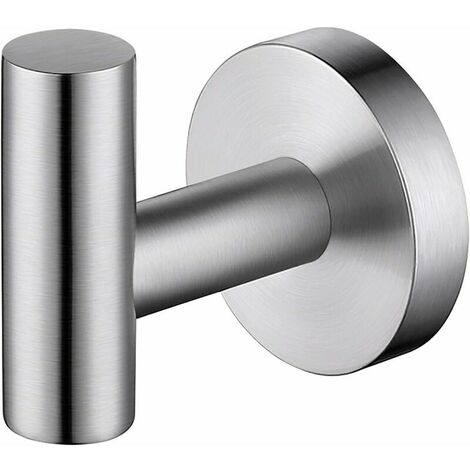 Towel Hook Adhesive Robe Hook Drill-co.ukee Heavy Duty Coat Hook Wall Mount for Bathroom Kitchen Garage SUS 304 Stainless Steel Brushed Finish。silver