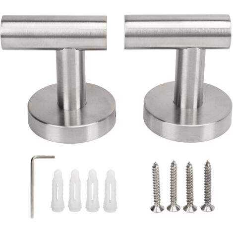 Towel Hooks Stainless Steel Wall Mounted Heavy Duty Robe Hook Holder for Coat Hat Bathroom Kitchen Silver