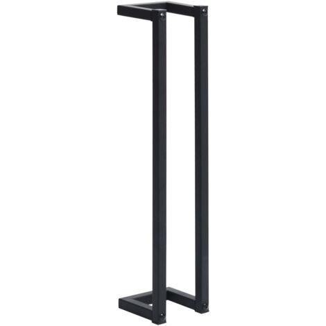 Towel Rack Black 12.5x12.5x60 cm Iron vidaXL