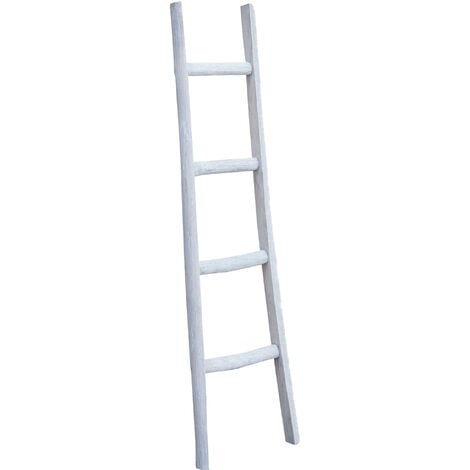 BISCOTTINI Towel rack ladder wood modern bathroom floor wall to wall decorative Ladder towel rack Object holder bookcase Wooden staircase