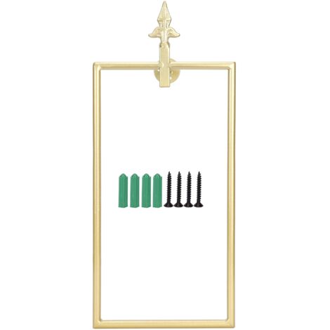 Towel Rack Nordic Style Wall Mounted Rectangular Towels Storage Ring Bathroom Accessory Gold