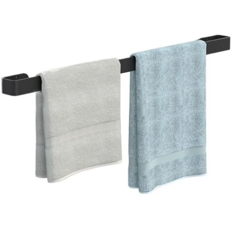 Towel rack, simple towel bar, black, square (size: 40 cm)