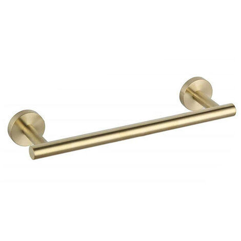 Towel Rack with Drilling, 304 Stainless Steel Towel Rack, Bath Towel Rack Brushed Nickel Towel Holder for Bathroom, Kitchen, Gold, 30cm