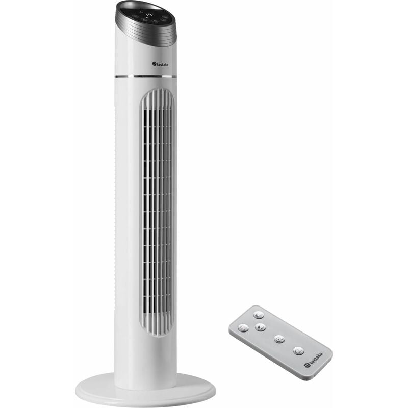 Tower fan 90cm - tall fan, floor standing fan, oscillating tower fan - white