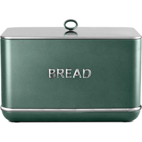 Tower Renaissance Bread Bin, 16L Capacity, Simple Pull Lid, Forest Green T826175FOR