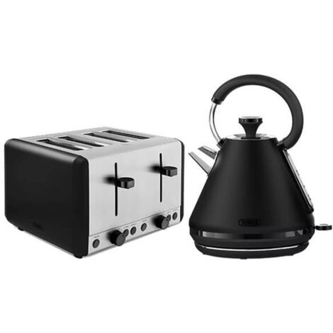 Tower Sera Kettle & 4 Slice Toaster Set Black