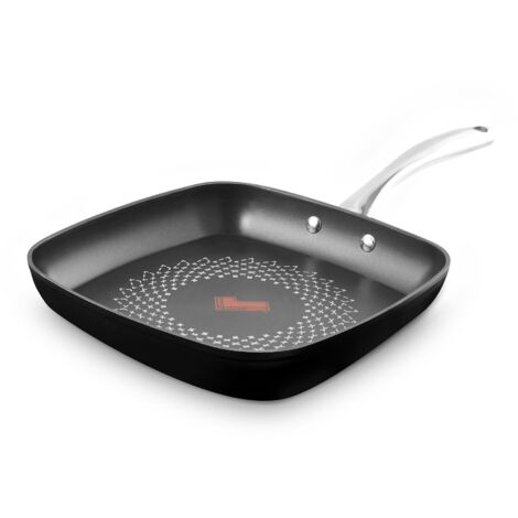 Tower SmartStart Ultra Forged 26cm Aluminium Grill Pan with Easy Clean Aeroglide Non-Stick, Induction Compatible, T900307