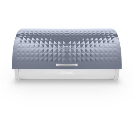 Tower Solitaire Bread Bin, Stainless Steel, Grey T826206GRY