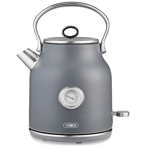 Tower T10063GRY Renaissance 1.7 Litre, 3 kw Ultra-Fast Quiet Boil Kettle in Matt Grey
