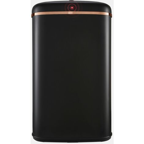 Tower T838010BLK Cavaletto Square Sensor Bin, 58L, Black and Rose Gold