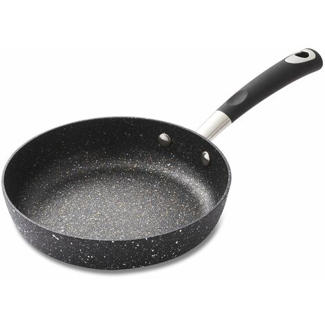 Tower T900112 Precision 20cm Non-Stick Forged Aluminium Frying Pan Diamond Coating, Soft Grip Handle, Black