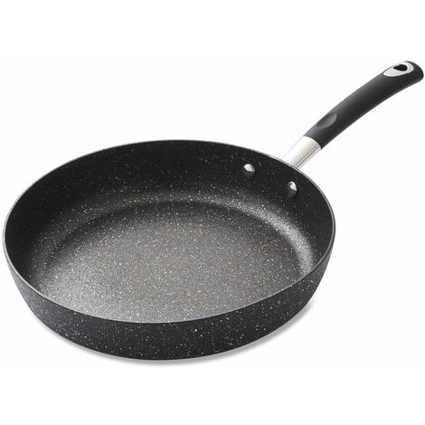 Tower T900114 Precision 28cm Non-Stick Forged Aluminium Frying Pan Diamond Coating, Soft Grip Handle, Black