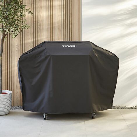Tower T978526COV Four Burner Gas BBQ Cover, Waterproof and Windproof, Black