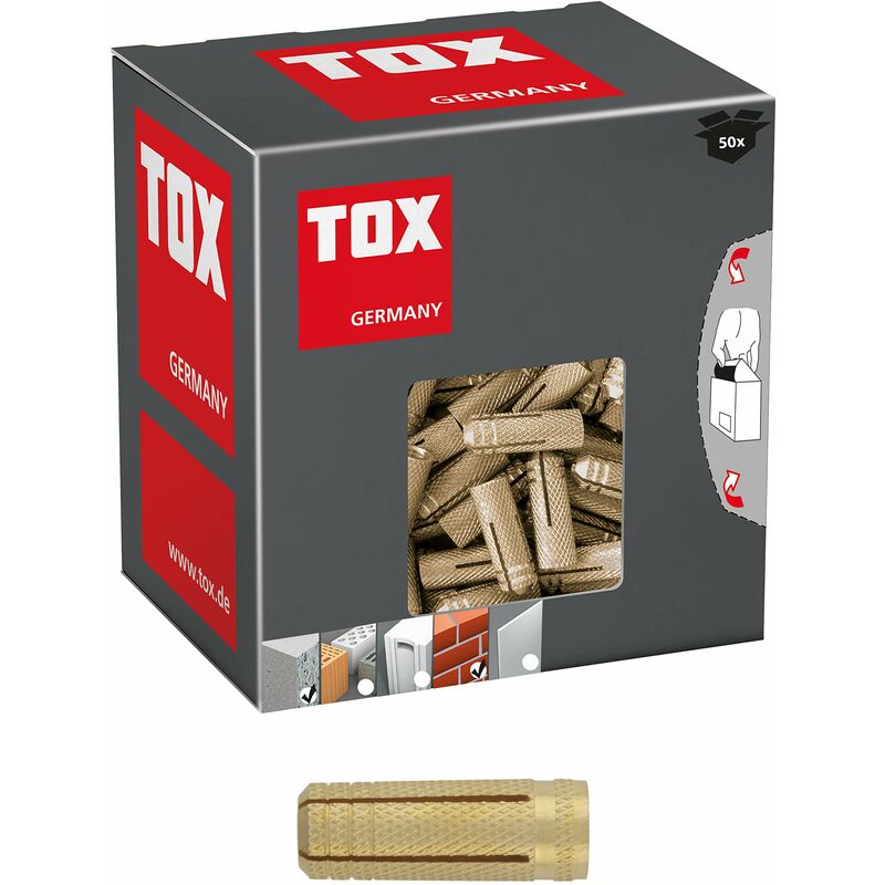 Image of Tassello ad espansione in ottone Metrix M10x32mm scatola piccola, 25 pz, 026100151 - TOX