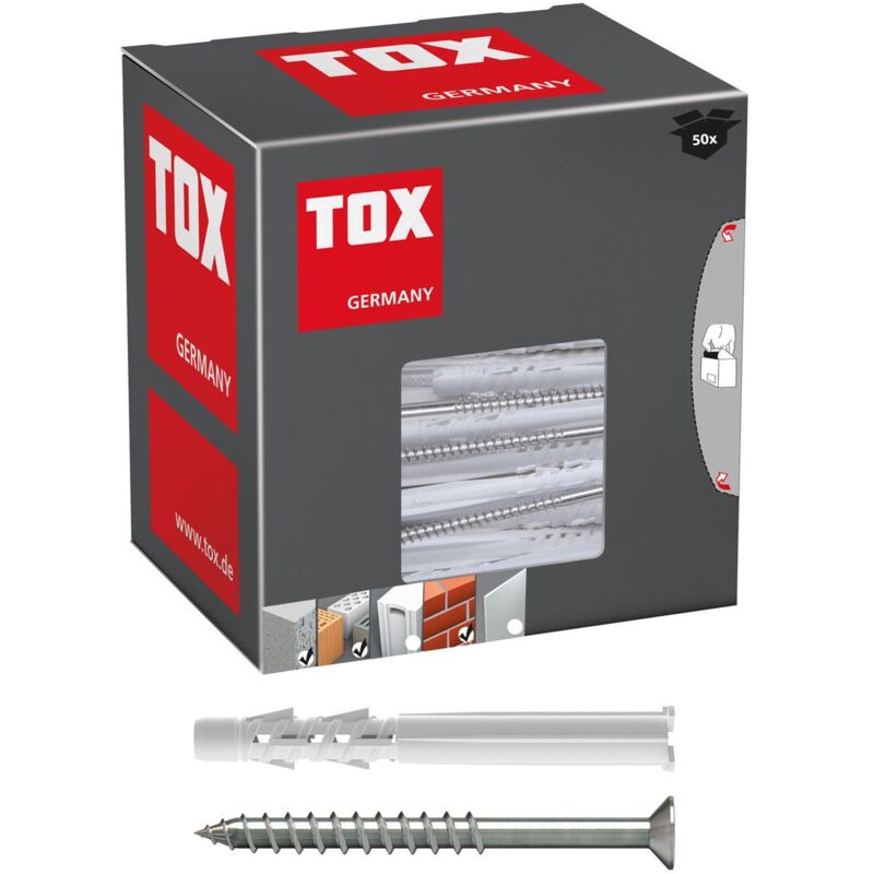 TOX - Allzweck-Rahmendübel Tetrafix xl 6x65 mm + Schraube, 021101051