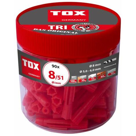 TOX-DÃŒBEL-TECHNIK GMBH TOX Allzweckdübel Tri 8x51 mm in Runddose