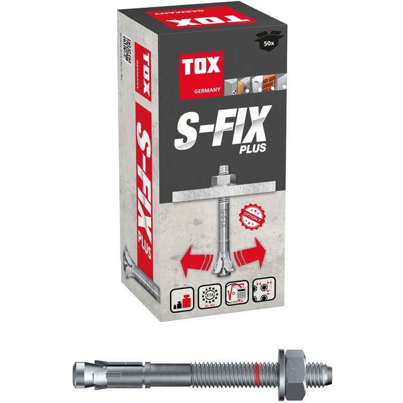 TOX - Anclaje para perno S-Fix Plus M8x100/30+43 mm