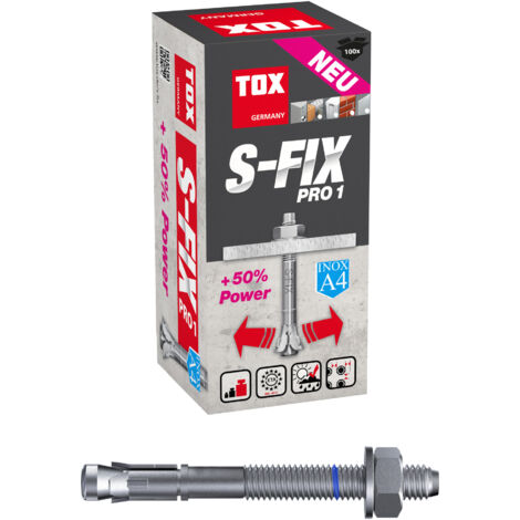 TOX Bolzenanker S-Fix Pro 1 A4 M8x75/10 mm 100 Stk