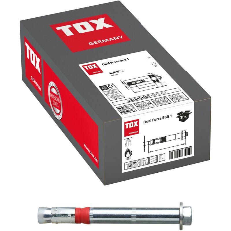 TOX - Ancre charges lourdes Dual Force Bolt 1 18x20 mm