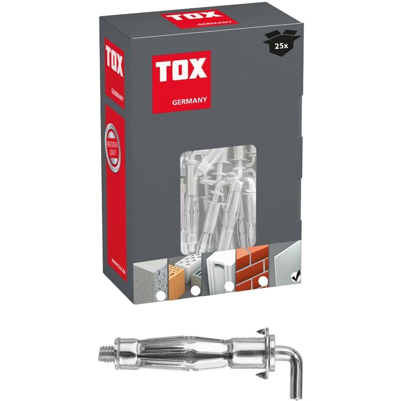 Cheville métal à crochet Pirat Skippi-L M6x65 mm