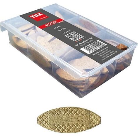 TOX Chevilles plates en bois Miniset Biscuit Wood 100 pièces