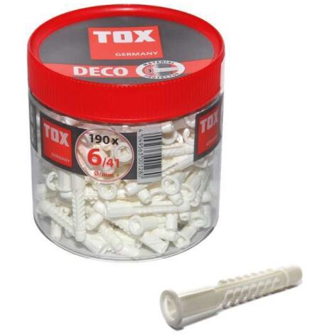 TOX Dübel Schuppendübel 4 AS-K Ø 6mm 41mm lang 190 Stück Dübel in Runddose 016260031