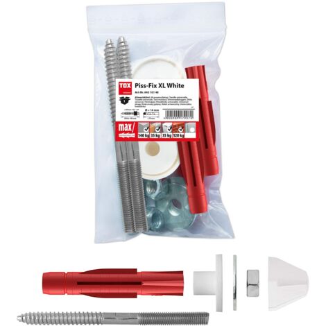 TOX Fixation urinoir et lavabo Piss-Fix XL M10 blanc 10 pièces