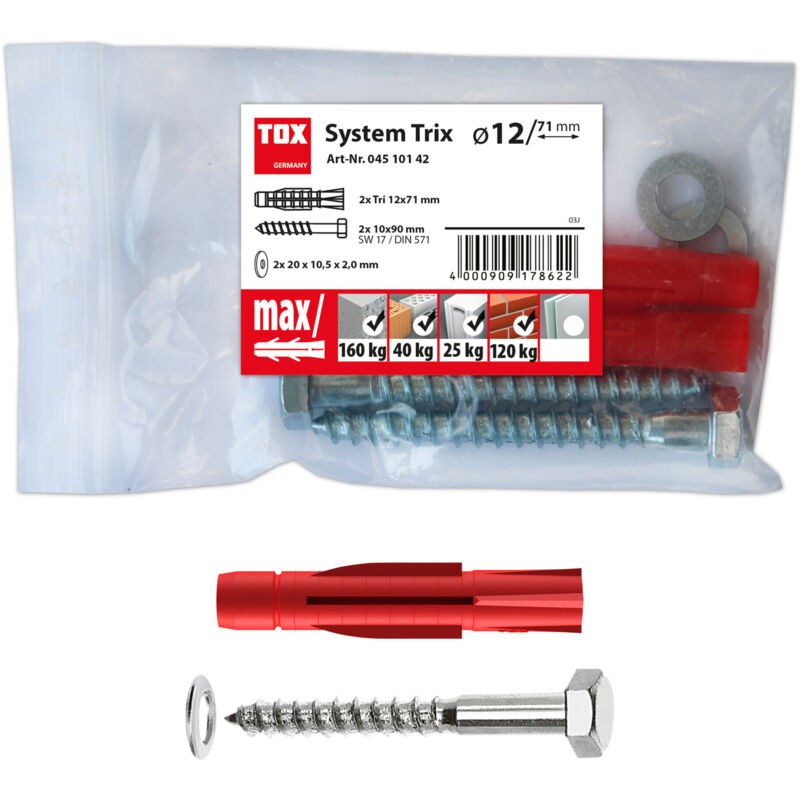 Montagesatz System Trix 12x71 mm