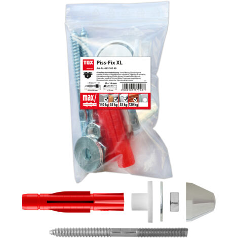 TOX TRI-2 Befestigungssatz 04510149 fuer Urinal- und Waschtisch, verchromt