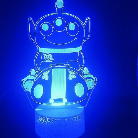 Toy Story 3d Led Veilleuse Chambre Lampe de Table Changement de Couleur