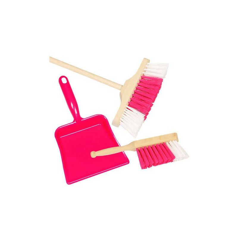 Toys Pure - Pelle à poussière avec balayette et balai rose pour enfant