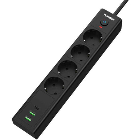 TP-FD3U4E-PD Multiprise fine avec ports USB et fonction de charge rapide